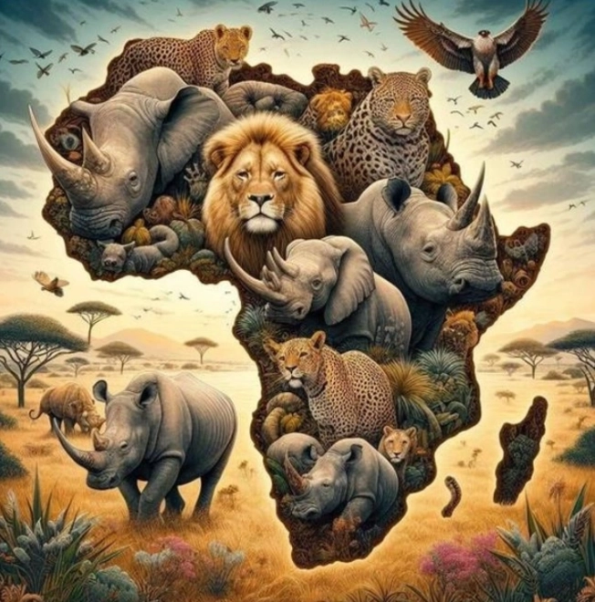 Diamantové malování Afrika