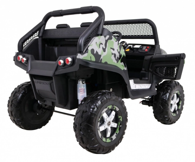 Mercedes Benz Unimog pro děti barva Moro + 4x4 + dálkové ovládání + nosič zavazadel + startování zdarma + rádio MP3 + LED dioda