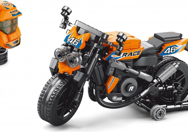 Stavebnice motorka s helmou 17cm