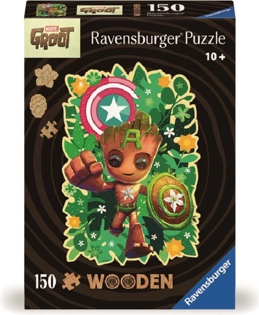 Dřevěné obrysové puzzle Groot