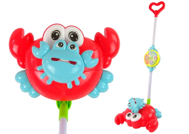 Svítící Krab Pchací Hračka S Hudbou