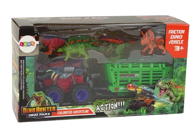 Přívěs s motivem dinosaura 4 kusy dinosaurů