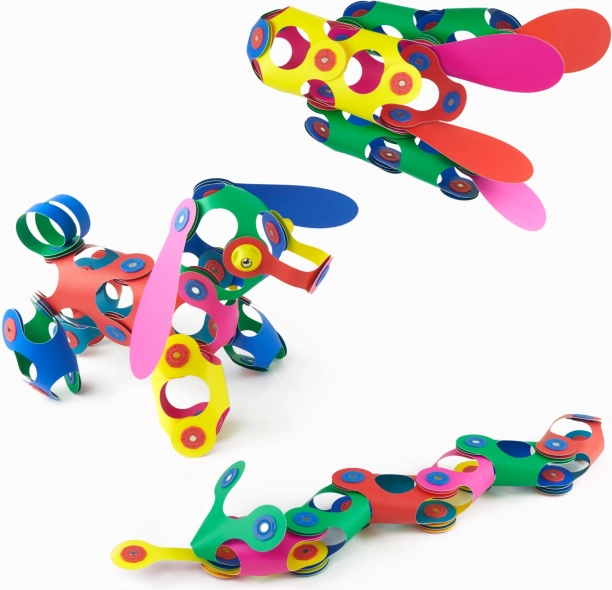 Duhové magnetické puzzle Clixo, 42 dílků