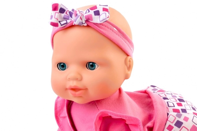 Panenka Natalia lezoucí fazole 32 cm růžová