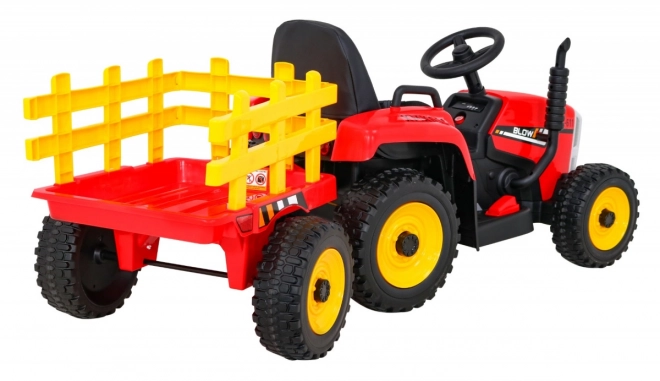 Dětský traktor s přívěsem BLOW červený