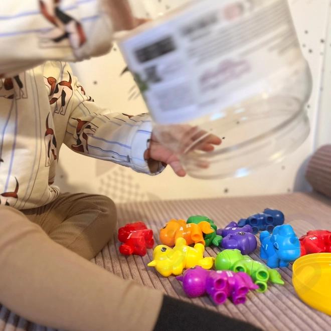 Montessori sada pro učení čísel a barev Jednorožci