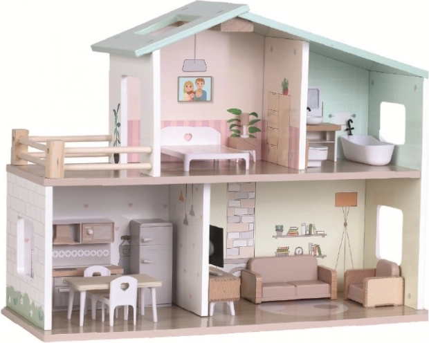 dřevěný domeček pro panenky anička 2kids toys
