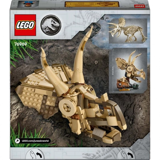 Lego Jurassic World dinosauří lebka triceratopse