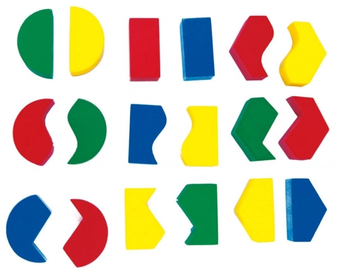 Bino Dřevěné puzzle geometrické tvary