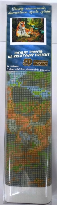 Norimpex diamantové malování Tygřice s mláďaty 30x40 cm