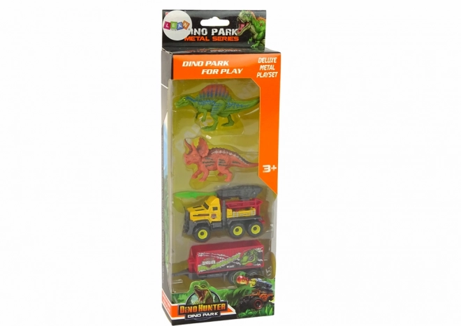 Dinosauři Set Raketové auto s přívěsem Žlutá barva