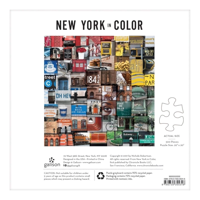 Puzzle barevný New York 500 dílků