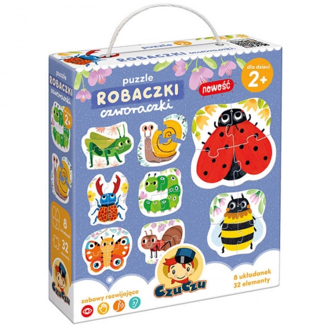 CzuCzu Puzzle Robáčci čtyřčlánkové skládanky