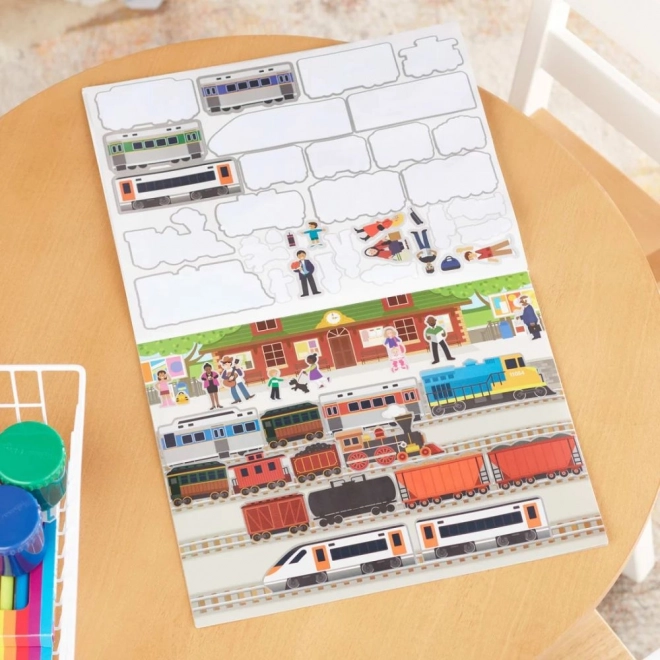 Melissa & Doug - znovupoužitelné samolepky Vozidla