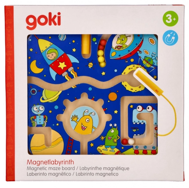 Dřevěný magnetický labyrint Vesmír od Goki