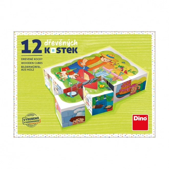 Dino vzdělávací kostky Povolání - set 12 kostek