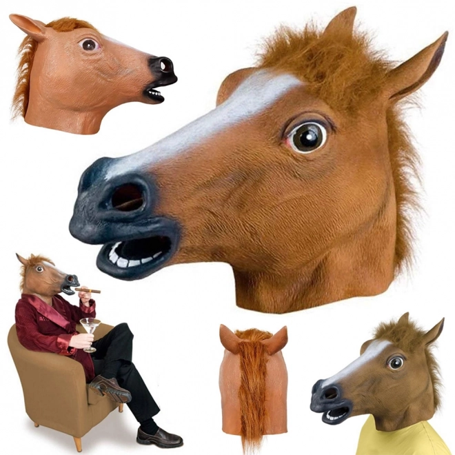 Latexová koňská maska na párty