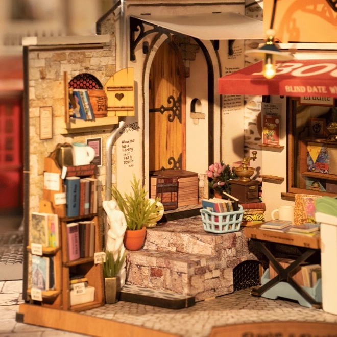 Rolife DIY 3D dřevěné puzzle Knihkupectví na rohu