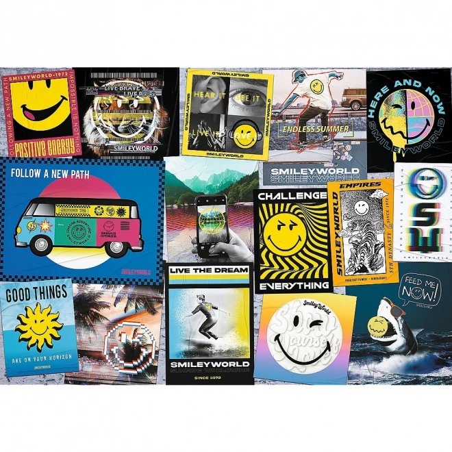 Puzzle 1000 dílků Smiley – Žij pozitivně
