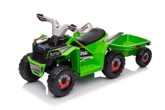 Zelená bateriová čtyřkolka XMX630T s přívěsem