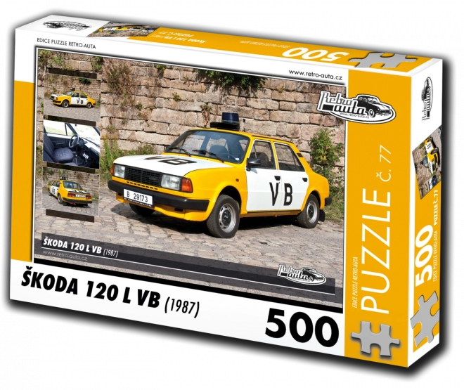 RETRO-AUTA Puzzle č. 77 Škoda 120 L VB (1987) 500 dílků