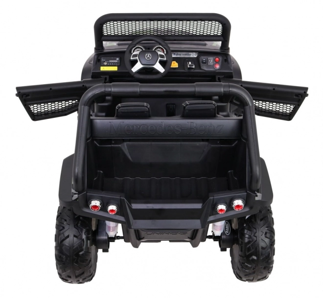 Mercedes Benz Unimog pro děti barva Moro + 4x4 + dálkové ovládání + nosič zavazadel + startování zdarma + rádio MP3 + LED dioda