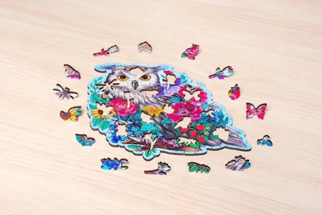 Dřevěné puzzle Tajemná sova 150 dílků