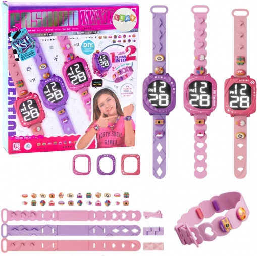 Dětské DIY hodinky s vyměnitelnými pásky a ozdobnými korálky