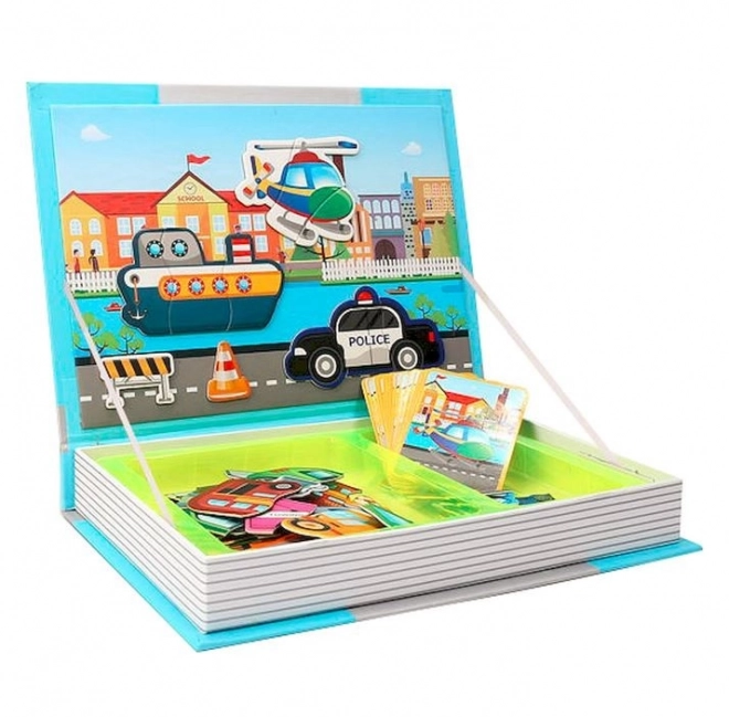 Magnetické puzzle Vozidla