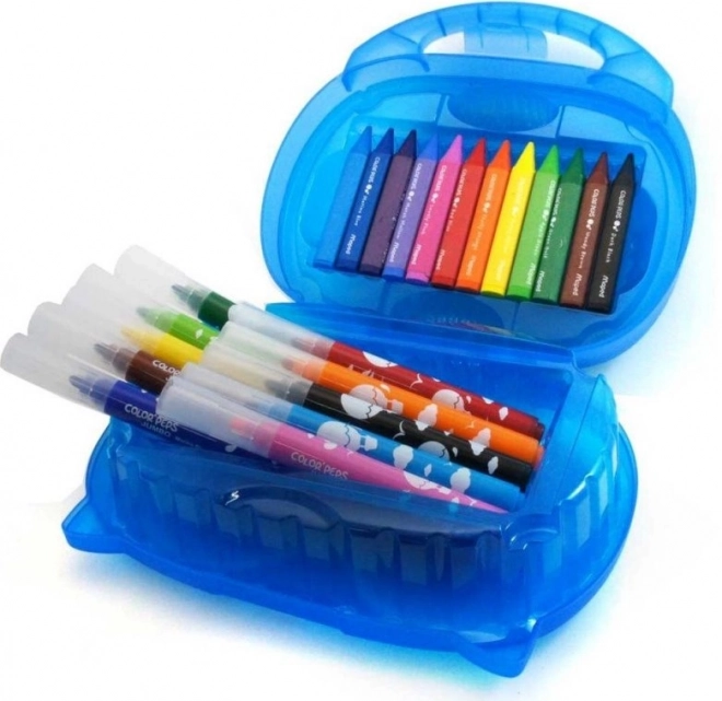 Výtvarná sada pro malé děti kufřík s pastelkami Colorpeps Jumbo Maped markery