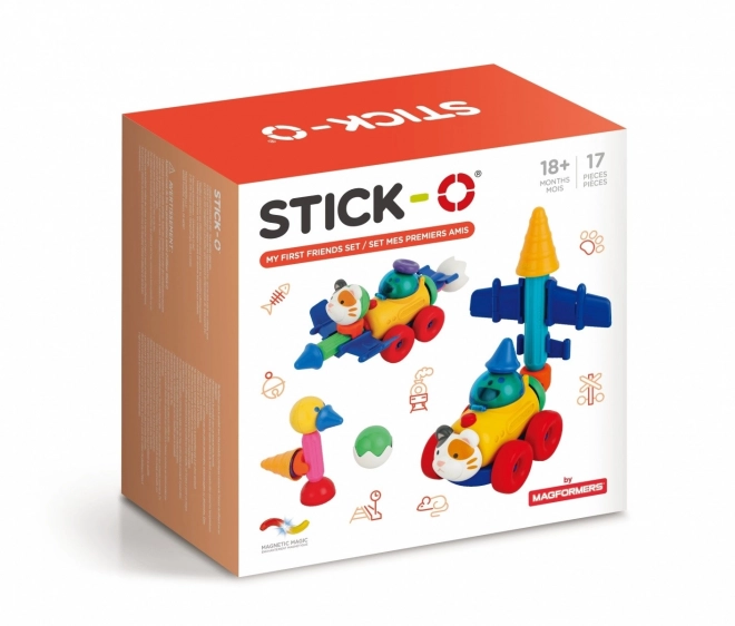 Stick-o magnetické cihly Sada s přáteli 17 kusů