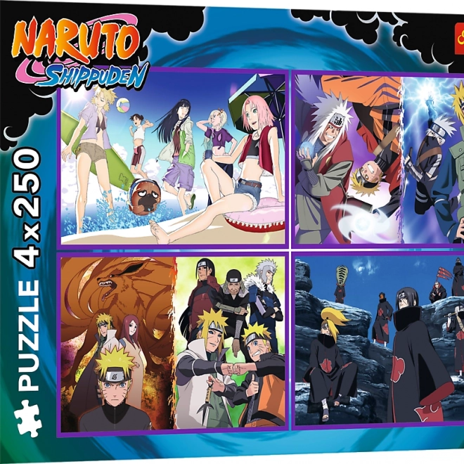 Trefl Puzzle Naruto Shippuden: Dobrodružství Naruta Uzumaki 4x250 dílků