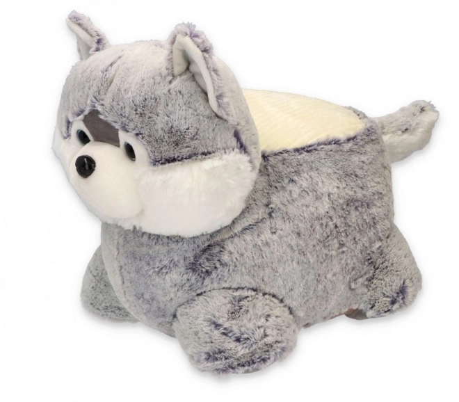Plyšový polštářek husky