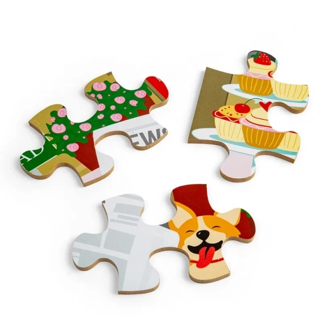 Dřevěné podlahové puzzle Londýn