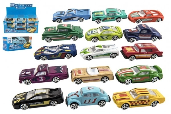 Kovové závodní auto 6 cm v krabičce