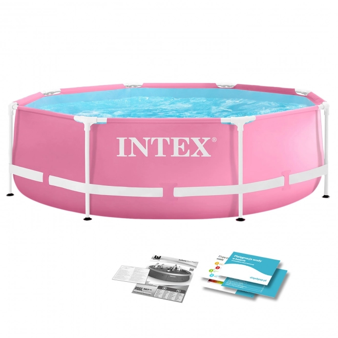 Kulatý bazén pro děti 244x76 cm růžový INTEX