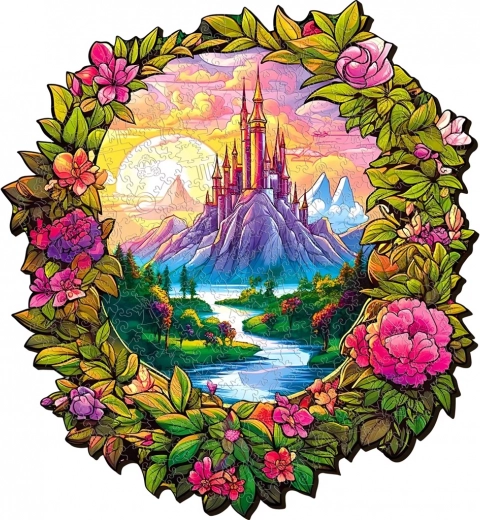Dřevěné puzzle kouzelný les 200 dílků