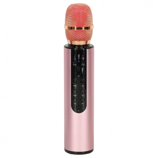 Růžový karaoke mikrofon Bluetooth