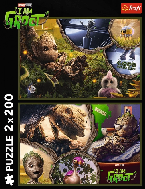 Puzzle 2x200 dílků Já jsem Groot Guardians Marvel