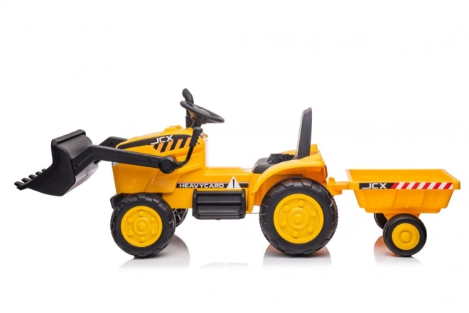 Bateriový traktor s přívěsem S617 žlutý