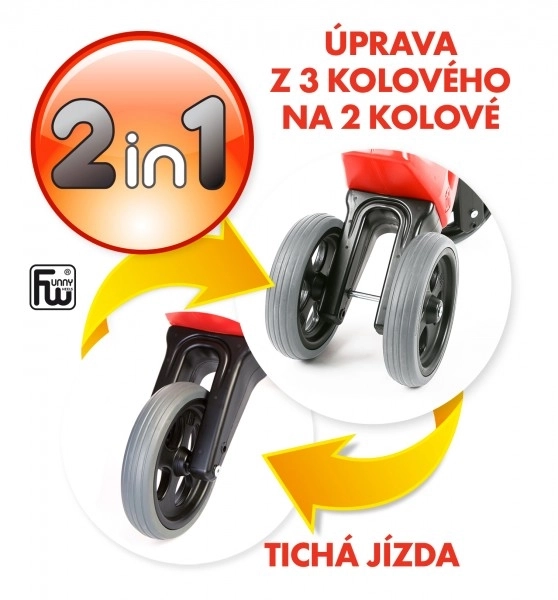 Odrážedlo Funny Wheels Rider Sport 2v1 v sáčku – Zelené