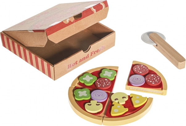 Dřevěná pizza hračka pro děti