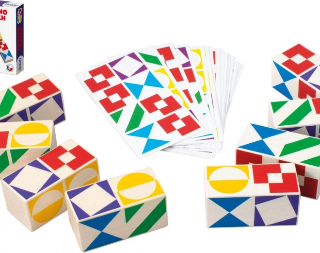 Společenská hra Domino Match z dřeva v krabičce
