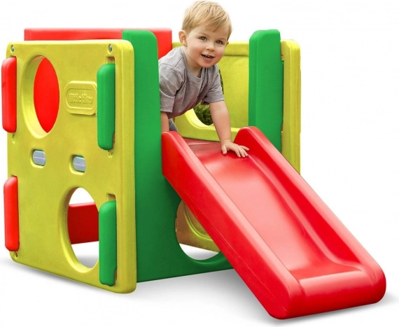 Little Tikes Jr. Activity Gym – přírodní venkovní a vnitřní prolézačka se skluzavkou