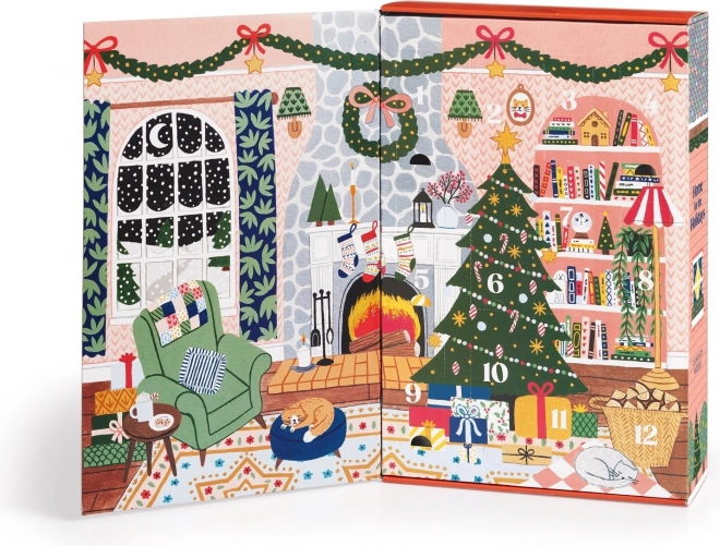 GALISON Puzzle Adventní kalendář Doma na Vánoce 12x42 dílků