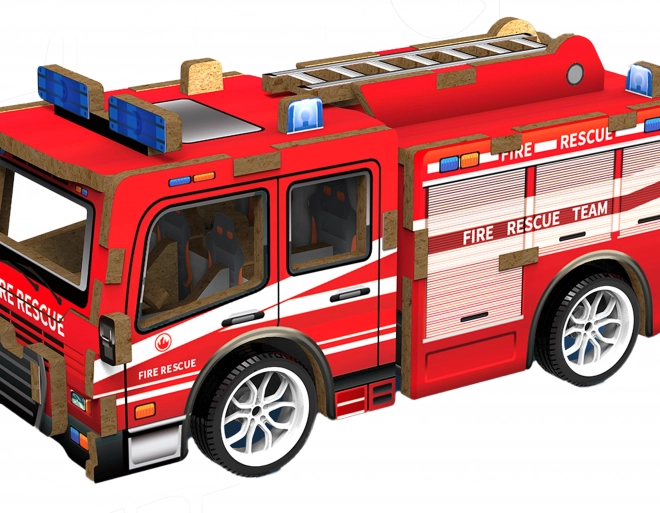 3D puzzle dřevěné Hasičské auto 12 cm