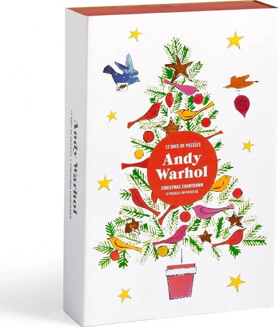 Vánoční puzzle adventní kalendář 12 dní podle Andyho Warhola