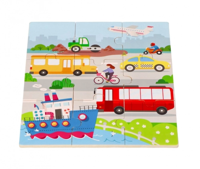 Puzzle 2v1 Vozidla - skládačka a hra Najdi stín