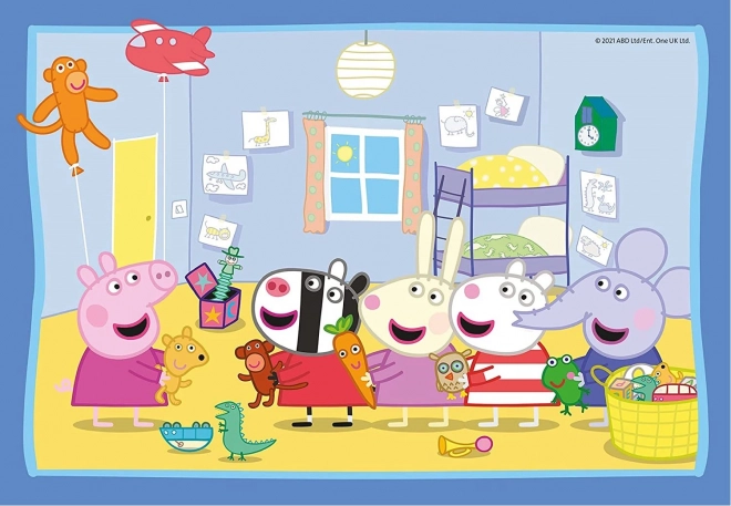 Prasátko Peppa: Peppino dobrodružství puzzle 2x12 dílků