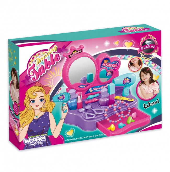 Toaletka pro princezny Woopie - Studio krásy s 18 doplňky